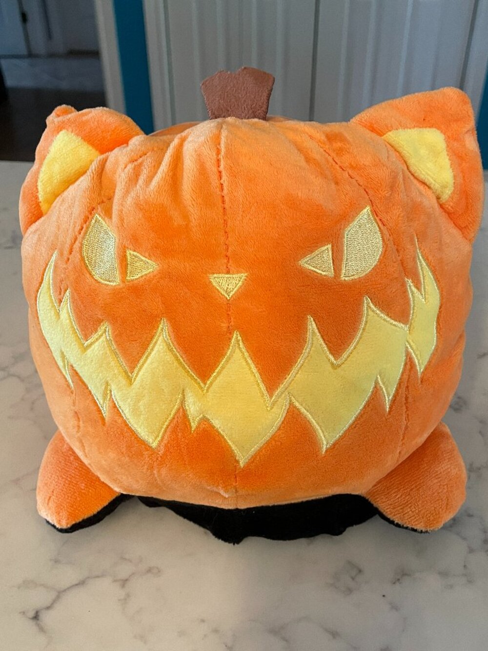 Tee Turtle Reversible Black Cat Halloween Pumpkin Plush - Teeturtle HTF 10"